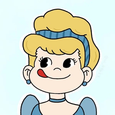 高清可爱舔舌头手绘公主头像图片,卡通头像图片