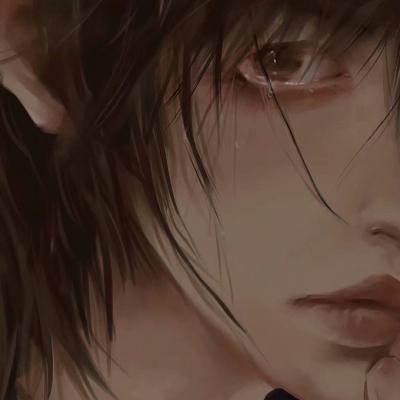 高清伤感流泪的动漫网抑云头像图片