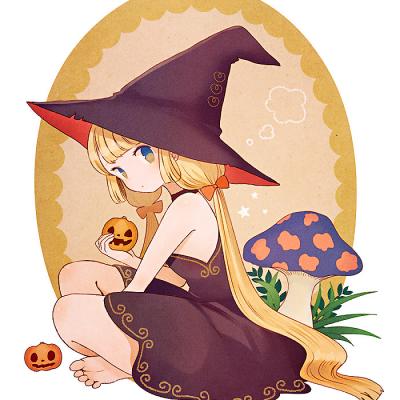 女生万圣节动漫头像