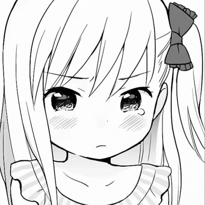 高清好看的黑白系动漫女头可爱图片