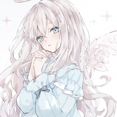 少女图片清新头像 动漫长发