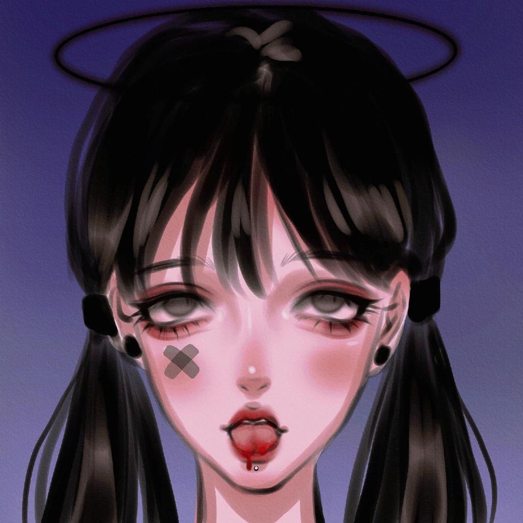 高清超酷的黑暗萝莉动漫头像图片