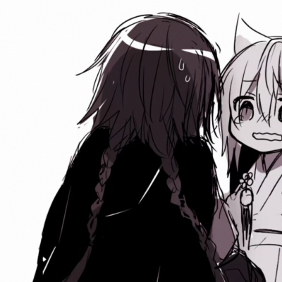 高清超甜的动漫情头黑白漫画可爱图片