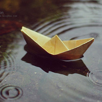清新纸船图片唯美头像