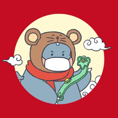 适合过年用的戴口罩防疫情卡通图片头像