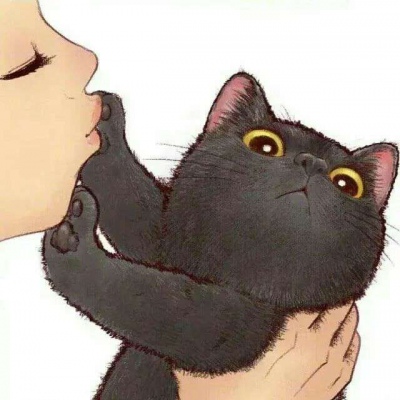 高清超萌可爱猫拒绝亲亲的头像图片