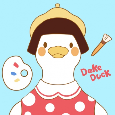 最近很火的卡通白色鸭子头像图片