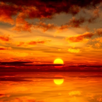 高清唯美的晚霞火烧云头像图片