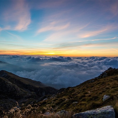 高清好看的蓝天白云大山清晰头像照片,风景头像图片