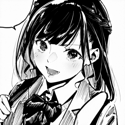 高清超酷的黑白女漫头小众图片