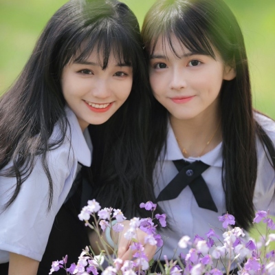 高清清新的青春校服闺蜜头像图片,女生头像图片