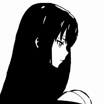 很丧的头像女抑郁黑白动漫