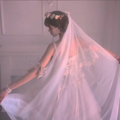 超仙女生穿婚纱的头像高清图片