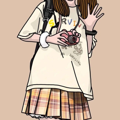 高清不露脸的二次元头像女校服图片