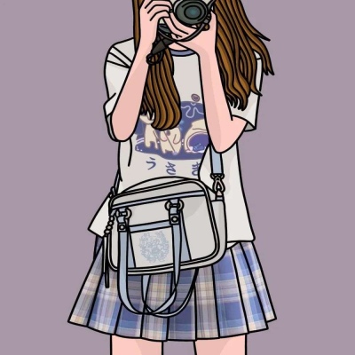 高清不露脸的二次元头像女校服图片