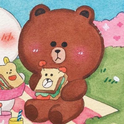 高清超萌可爱一只兔子和小熊的情头,情侣头像图片