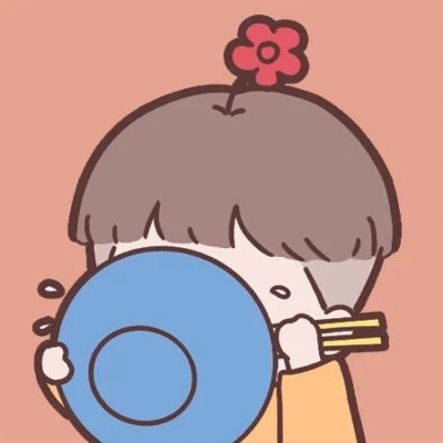 高清超火呆萌可爱的干饭情头动漫图片,情侣头像图片