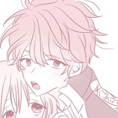 高清好看的情头卡通一左一右甜蜜图片