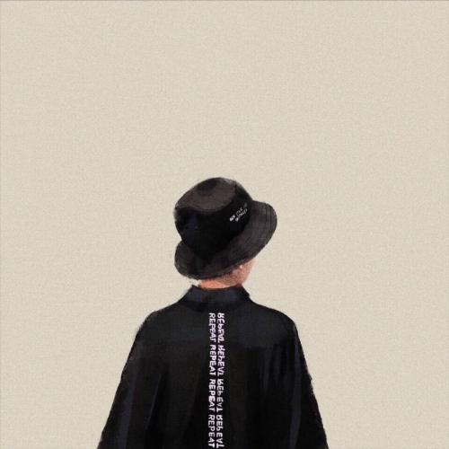 卡通女生背影头像小清新