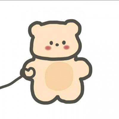 可爱简笔画小熊情头一对