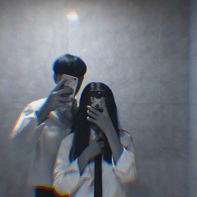 酷酷的黑白情侣头像